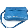 Miu Miu Laguna Blue Matelasse Lux Leather Crossbody Bandoliera Handbag 5BH088