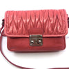 Miu Miu Laguna Pink Matelasse Lux Leather Crossbody Bandoliera Handbag 5BH088