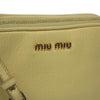 Miu Miu Prada Classic Women's Light Yellow Leather Wristlet Bag 5ARH02