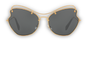 Miu Miu Prada Women's Classic Black/Gold Luxury Sunglasses SMU56R