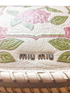 Miu Miu Prada Women's White Madras Flor Small Leather Crossbody Bag 5BD035