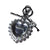 Miu Miu Trick Metallo Ghiaccio Crystal Clear Heart Plex Charm Key Chain 5TM093