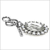 Miu Miu Trick Metallo Oval Crystal Clear Plex Charm Key Chain Key Ring 5TM092