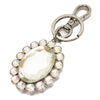 Miu Miu Trick Metallo Oval Crystal Clear Plex Charm Key Chain Key Ring 5TM092