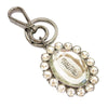 Miu Miu Trick Metallo Oval Crystal Clear Plex Charm Key Chain Key Ring 5TM092