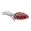 Miu Miu Trick Metallo Rubino Red Heart Crystal Plex Charm Keyring 5TM093