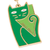 Miu Miu Trick Metallo Verde Green Cat Keychain Charm 5TM069