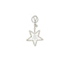 Miu Miu Trick Metallo White Pearl Crystal Star Key Chain Key Ring 5TM072