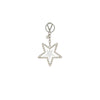 Miu Miu Trick Metallo White Pearl Crystal Star Key Chain Key Ring 5TM072