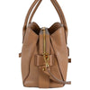 Prada 1BA127 Vitello Daino Leather Center Zip 2-Way Handbag Purse Bag Beige/Brown