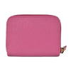 Prada 1MM268 2EZZ Fuxia Pink Saffiano Leather Zip Around Coin Purse Wallet