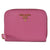 Prada 1MM268 2EZZ Fuxia Pink Saffiano Leather Zip Around Coin Purse Wallet