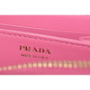 Prada 1MM268 2EZZ Fuxia Pink Saffiano Leather Zip Around Coin Purse Wallet