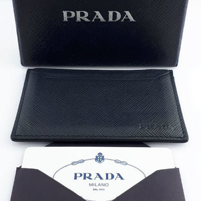 Prada Baltico Navy Saffiano Men's Leather Wallet Credit Card Holder Case Bill 2MC208