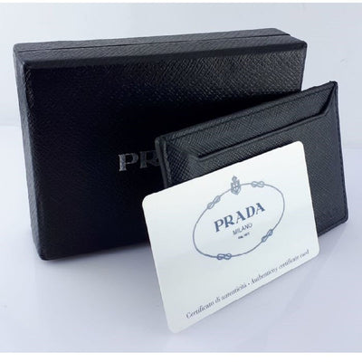 Prada Baltico Navy Saffiano Men's Leather Wallet Credit Card Holder Case Bill 2MC208