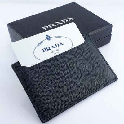 Prada Baltico Navy Saffiano Men's Leather Wallet Credit Card Holder Case Bill 2MC208