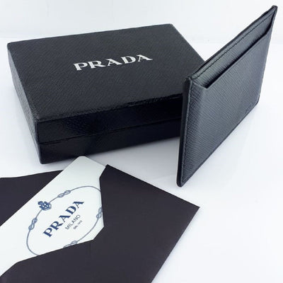 Prada Baltico Navy Saffiano Men's Leather Wallet Credit Card Holder Case Bill 2MC208