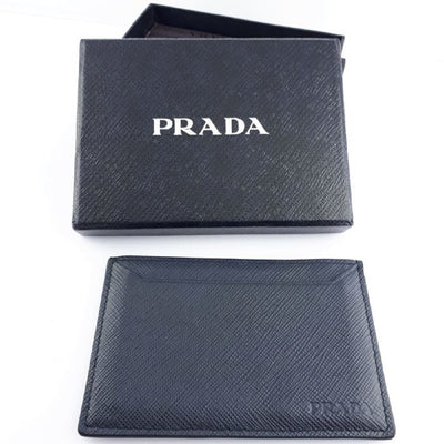 Prada Baltico Navy Saffiano Men's Leather Wallet Credit Card Holder Case Bill 2MC208