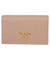 Prada Beige Saffiano Leather Credit Card Holder 1MC122