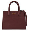 Prada Bibliothèque Tote Saffiano City Leather Maroon and Gray Handbag 1BA049