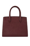 Prada Bibliothèque Tote Saffiano City Leather Maroon and Gray Handbag 1BA049