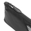 Prada Black Tessuto Nylon Pouch Case Clutch w Silver Prada Logo 1NH545