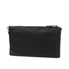 Prada Black Tessuto Nylon Pouch Case Clutch w Silver Prada Logo 1NH545