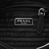 Prada Black Tessuto Nylon Pouch Case Clutch w Silver Prada Logo 1NH545