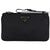 Prada Black Tessuto Nylon Pouch Case Clutch w Silver Prada Logo 1NH545