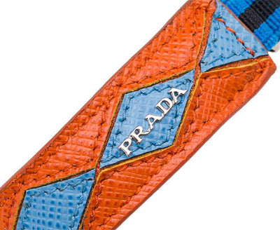 Prada Bracciali Papaya Mare Saffiano Intars Elastic Strap Bracelet 1IB136