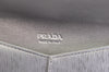 Prada Busta Con Pattina Cromo Silver Vitello Move Leather Envelope Wallet 1MF175