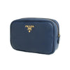 Prada Contenitore Baltico Blue Vitello Daino Leather Vanity Case 1ND007