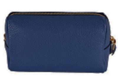 Prada Contenitore Baltico Navy Blue Vitello Daino Vanity Case 1ND004