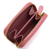 Prada Geranio Pink Saffiano Leather Gold Zip Coin Purse Wallet 1MM268