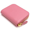 Prada Geranio Pink Saffiano Leather Gold Zip Coin Purse Wallet 1MM268