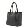 Prada Gray Tessuto Nylon w Calf Leather Trim Shopping Tote Bag 1BG158