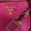 Prada Ibisco Pink Tessuto Nylon Saffiano Leather Trim Shopping Tote Bag 1BG253