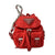 Prada Key Chain Red Nylon Iconic Prada Backpack Coin Purse Bag Charm 1TT010