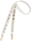 Prada Leather Saffiano Leather Crystal Women's White Strap 1TY006