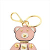 Prada Leather Trick Pelle Pink Saffiano Bear Key chain 1TL177