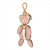 Prada Leather Trick Pelle Pink Saffiano Bear Key chain 1TL177