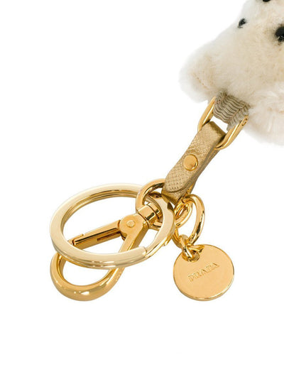 Prada Leia White Jeweled Hula Skirt Teddy Bear Key-chain Bag Charm 1TO034