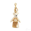 Prada Leia White Jeweled Hula Skirt Teddy Bear Key-chain Bag Charm 1TO034