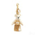 Prada Leia White Jeweled Hula Skirt Teddy Bear Key-chain Bag Charm 1TO034