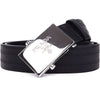 Prada Men's Logo Engraved Plaque Saffiano Leather Belt Black Nero 36 90 2CM009