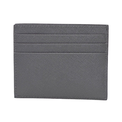 Prada Mercuio Grey Saffiano Men's Leather Wallet Card Holder 2MC223