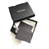 Prada Mercurio Black and Grey Saffiano Men's Leather Wallet Card Holder 2MC223