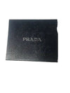 Prada Mercurio Black and Grey Saffiano Men's Leather Wallet Card Holder 2MC223