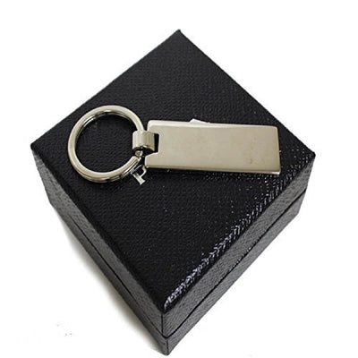 Prada Navy Blue Silver Metal Enamel Men's Key Chain 2PS021