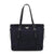 Prada Navy Blue Tessuto Nylon Soft Calf Leather Trim Shopping Tote Handbag 1BG228